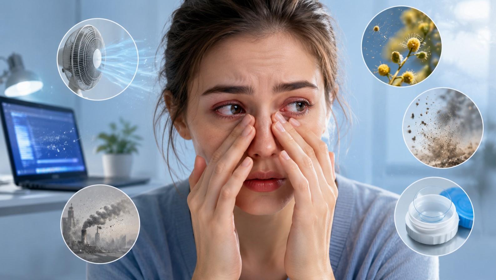 Чому печуть очі: 7 причин та швидкі способи зняти біль
