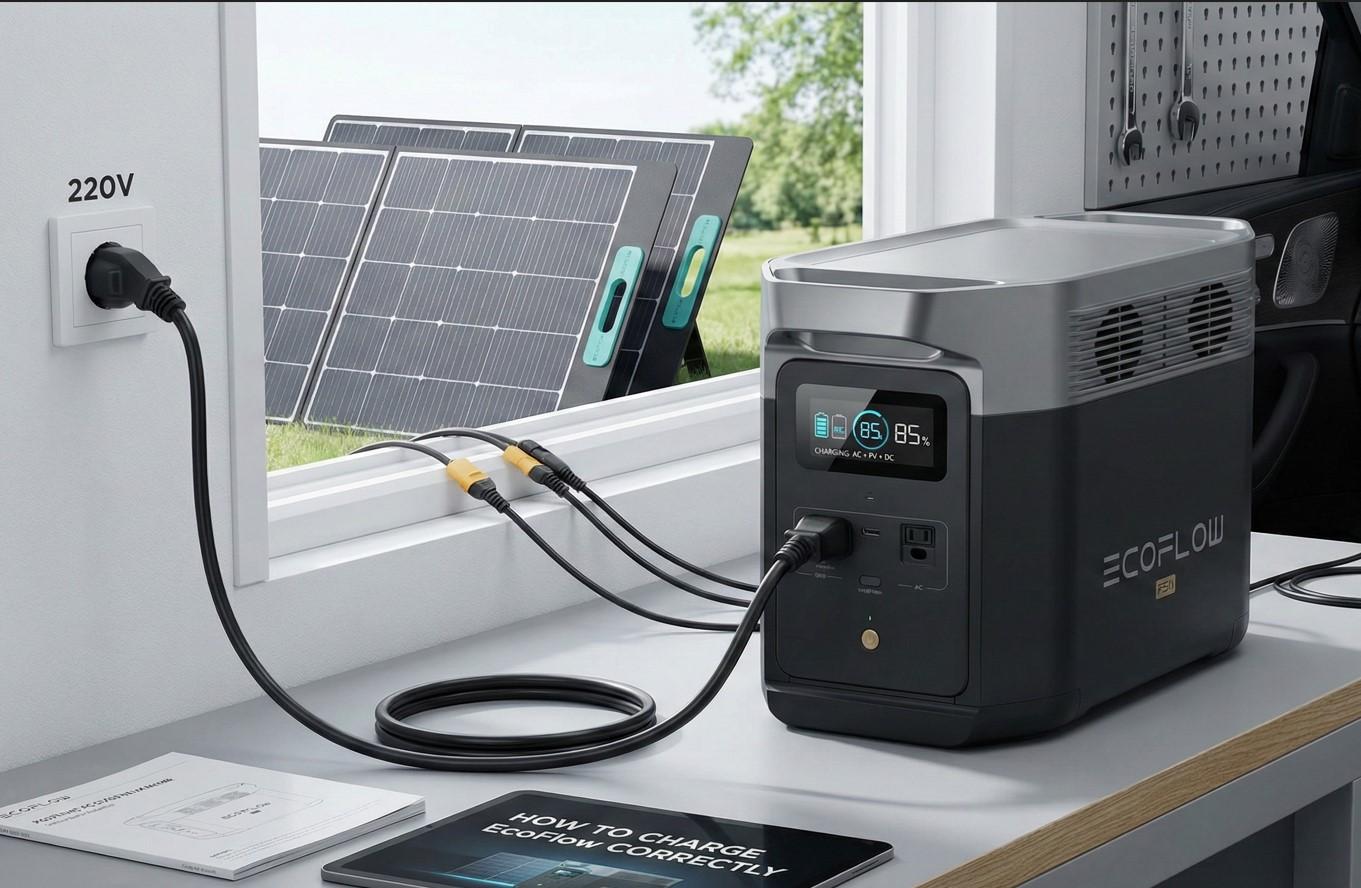 Як правильно заряджати акумулятор EcoFlow: повний гайд без води