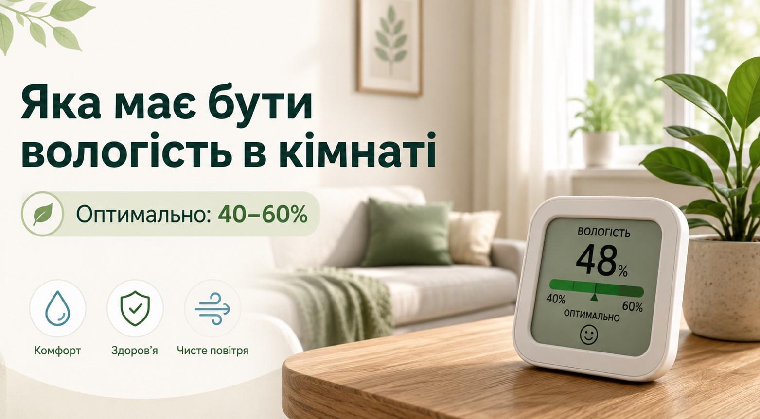 Яка має бути вологість в кімнаті: ідеальні норми для дому