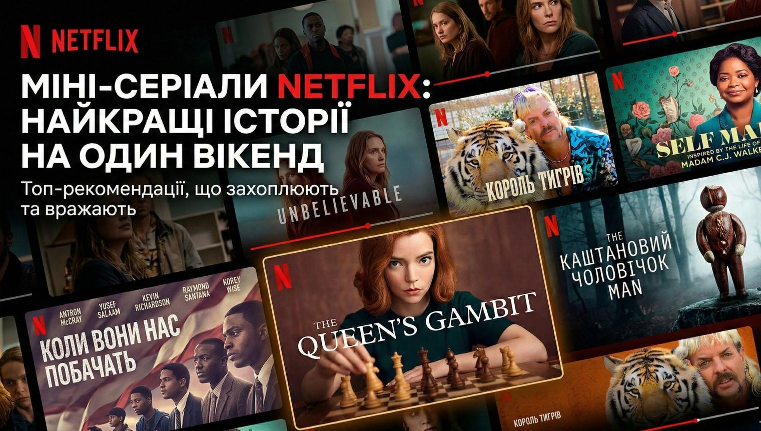 Міні серіали Нетфлікс: найкращі шоу на один вечір