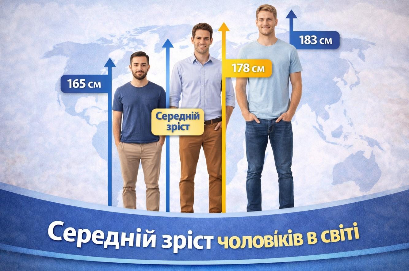 Середній зріст чоловіків в світі: хто найвищий у 2025?