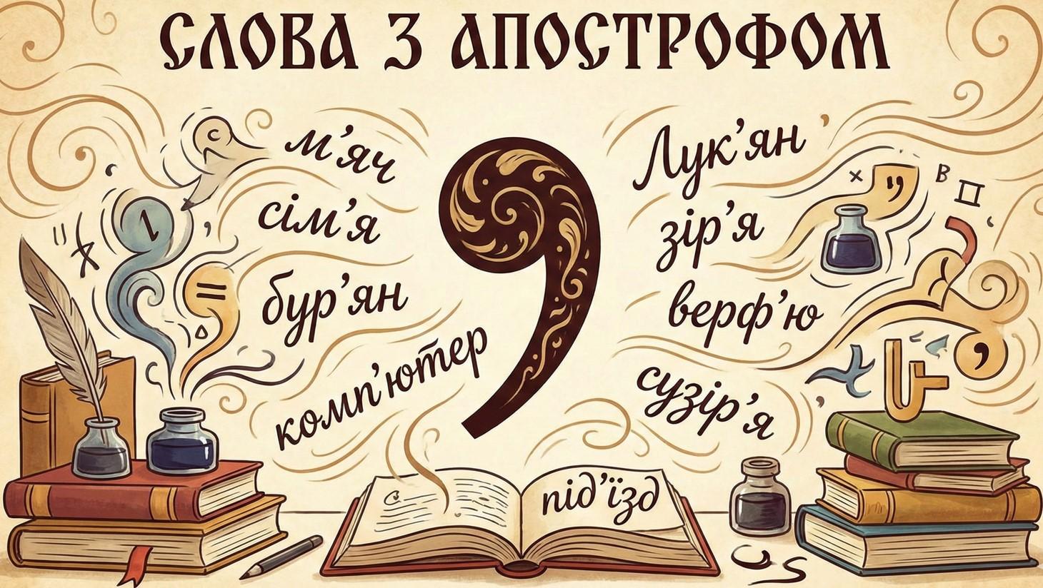 Слова з апострофом: повний гід з правопису та лайфхаки