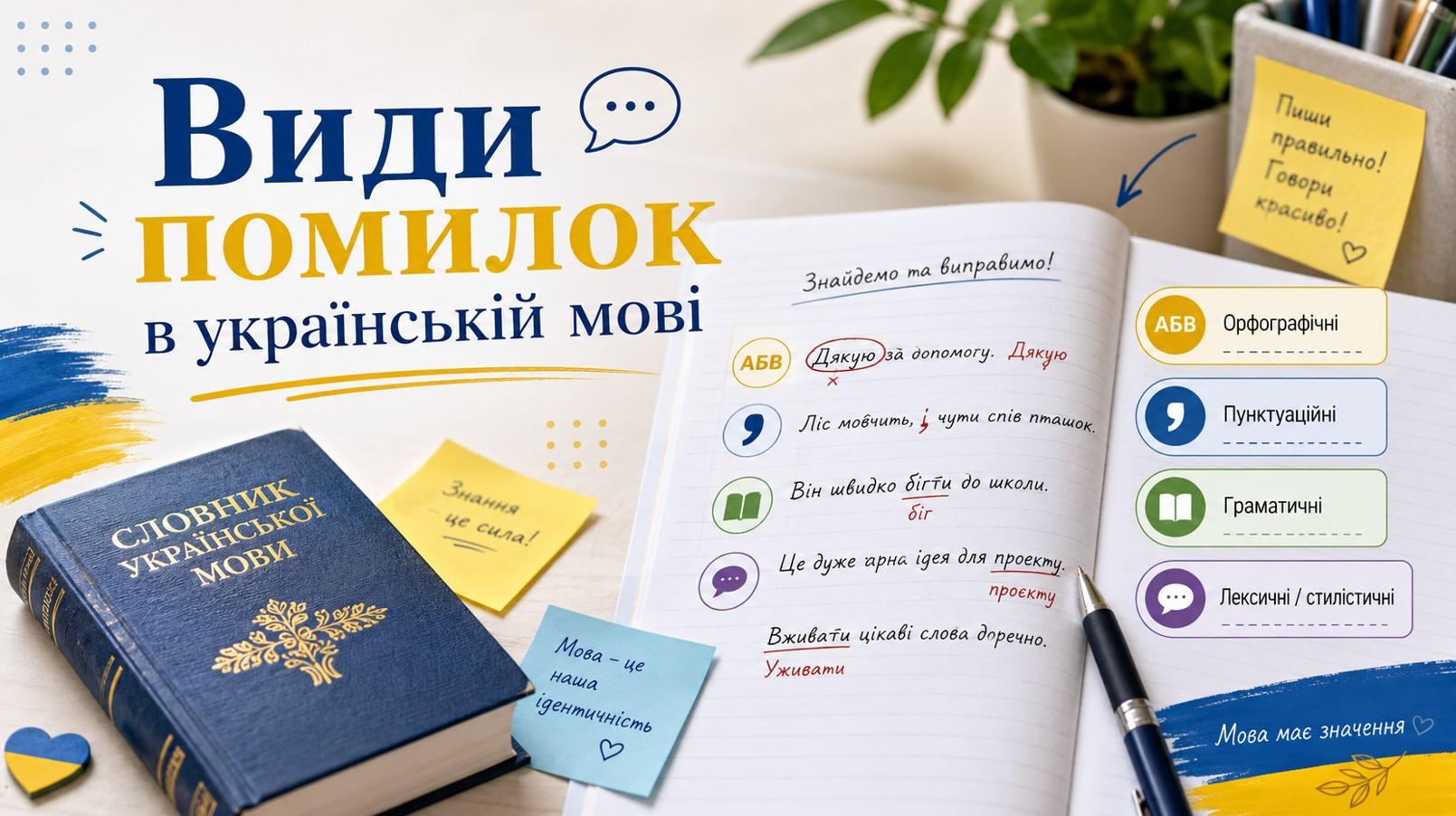 Види помилок в українській мові - не роби так!